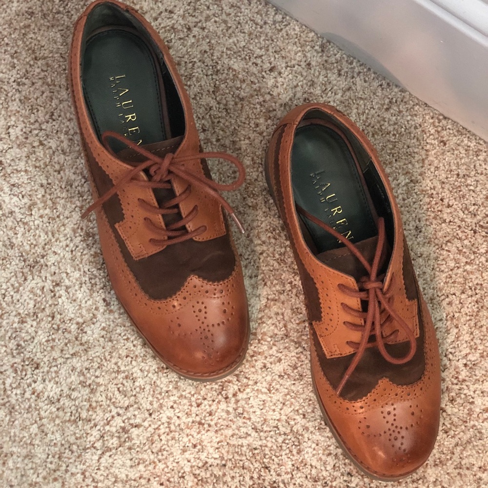 Women’s brown leather loafers